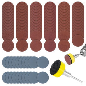142Pcs 1Inch Sanding Discs Pad Set 100-3000 Grit Abrasive Polishing Pad Kit For Drill Grinder Rotary Tool Sandpapers Sanding Pad