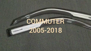 กันลม กันสาด คิ้วประตู คิ้ว คิ้วกันสาด โตโยต้า รถตู้ คอมมูเตอร์ โหม่งน้อย Toyota Hiace Commuter 2005 2006 2007 2008 2009 2010 2011 2012 2013 2014 2015 2016 2017 2018 ใส่ร่วมกันได้