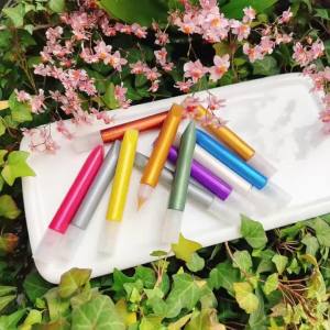 10ml Tubes Pearlescent Acrylic Tracing Pen Metallic Pigment for Glass Painting Fabric Graffiti Golden Beginners 3D Outlining Pen