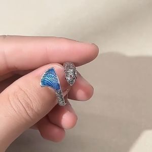 NHẪN CÁ CHÉP VƯỢT VŨ MÔN HOÁ RỒNG TRÁNG MEN