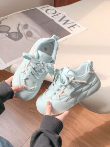 LuLuEgg Casual Shoes Womens 2025 New Spring Thick Bottom Bread Loafers All-Match Cross Buckle round Toe Rubber Outsole