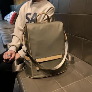 Hong Kong Brand Womens Backpack Large Capacity Outdoor Travel Bag Fashionable Lightweight Commuting Bookbag Double Shoulder