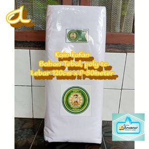 Kain Kafan Mori Putih Cap Hourglass (Jam Pasir Emas) Lebar 120cm x panjang 50 meter