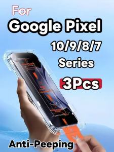 3Pcs Anti-Spy Tempered Glass For Google Pixel 10 9 Pro XL 8A 8 7 7a 5G 4G Screen Protector No Dust Easy Installation Kit