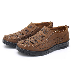 SHIPAILUO | Mens Summer Breathable Slip-On Shoes Soft Bottom Anti-Slip Old Beijing Cloth Casual Sandals Comfortable Slip-On Footwear