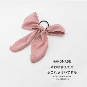 คลิปผมผ้าลายผีเสื้อสีแดงขนาดใหญ่สไตล์ญี่ปุ่น ประดับผมสำหรับเด็กผู้หญิง ด้ายตกแต่งผมสุดน่ารัก คลิปผมแบบหางม้า