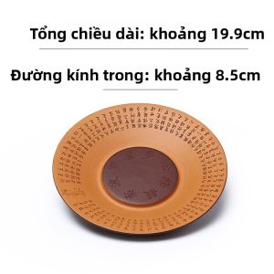 CANGHUTIANXIA | Khay Trà Đất Sét Zishan Hình Tròn Lớn Đục Kinh Thư