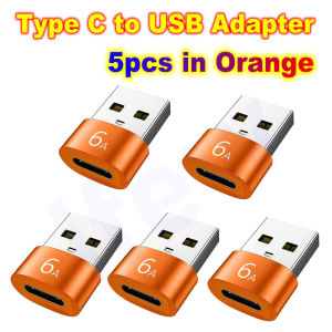 5pcs USB to USB C Adapter USB-C Type C Female to USB Male Super Fast Charging OTG Converter for iPhone 17 16 15 14 13 Android