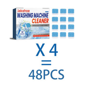 Washing Machine Cleaner Tablets 12 Pcs/Box Deep Clean Remove Odor Limescale Kills 99.9% Germs For Front Top Load Fresh Scent Tab