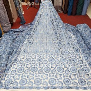 Kain Tille prada bordiran tebel/bahan kebaya mewah dan kekinian (harga per setengah meter)