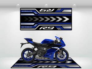 Thảm Xe Máy VIKAMA Thảm Đỗ Xe Bền Bỉ Chống Mài Mòn Thảm Trải Sàn Bằng Polyester Phong Cách Hiện Đại Để Trang Trí Cửa Nhà Để Xe