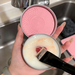 Dorisna Makeup Brush Cleaning Soap Gentle Sponge Solid Cleanser with Scraper Pad Makeup Tool Fast Non-Damaging Cleaning