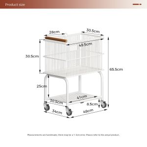 Moveable Rattan-style Laundry Basket