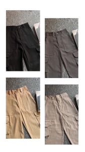 Celana Kulot Kargo Wanita Highwaist Katun Twill Premium