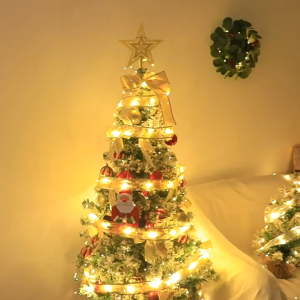 1-10m 2025 Christmas Ribbon Fairy Light String Merry Christmas Decorations For Home Xmas holiday Navidad Gifts New Year 2026