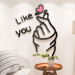 Nordic Style 3D Wall Stickers Creative Living Room Bedroom Background Wall Dormitory Self Adhesive Decorative Waterproof Acrylic