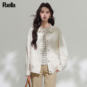 puella | Áo Khoác Jeans Dáng Rộng Cổ Tròn