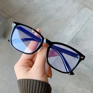 Vintage Square Frame Anti-Blue Light Glasses for Women Durable PC Frame Ideal for Reading and Computer Use