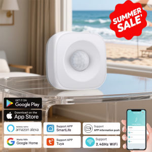 Tuya Smart WiFi PIR Motion Detection Sensor Security Burglar Alarm Sensor Smart Life App Control Support Alexa Google Home