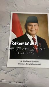 POSTER FOTO PRESIDEN DAN WAKIL TERPILIH 2024 GAMBAR GARUDA PRABOWO WAKIL PRESIDEN GIBRAN UKURAN 23X31CM SATU SET