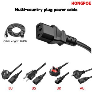 Brand New 1.2-Meter Three-Prong AC Power Cord/Charging Cable/Extension Cord for Computers TVs Speakers and Game Consoles.