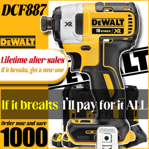【2*batteries】 DCF887 impact wrench DeWalt-1/4" Brushless Cordless Original Electric lmpact Wrench Heavy Duty Tools Screwdrivers
