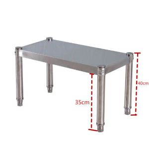 Thickened Stainless Steel 304 Kitchen Storage Rack Microwave Stand Single Layer Stove Top Shelf Rustproof Chinese Style Ground Shelf