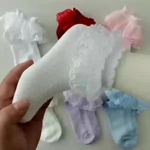 BEVAVAR Kaos kaki renda anak perempuan kaus kaki anak panjang 0-14 tahun