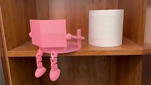 Creative Toilet Paper Holder With Funny Book Reading Figure Design For Bathroom Desktop Home Decor