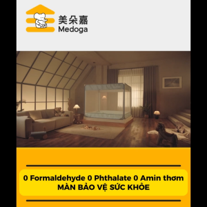 [CƠ BẢN] Mùng Chống Ngã Medoga - Đai Thun 3cm | 1 Cửa T + 2 Cửa U | Đáy Mùng Phủ Kín Lưới | Khung Vuông | Chống Muỗi | Linh Hoạt Lựa Chọn | Tiết Kiệm