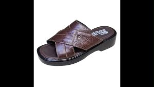 Dép Nam Quai Ngang Da Bò Thật SAMTA Đế Cao Dành Cho Người Thấp DN2058