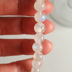 High Grade Rainbow Moonstone Crystal Bracelet 7.5mm