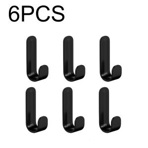 6-18PC Strong Self-Adhesive J-Hooks Plastic No-Drill Wall Hook Bathroom Towel Key Bag Door Hanger Kitchen Living Room Accessorie
