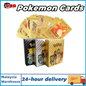 【Fast Delivery In Stock】Pokemon Cards English Version Charizard Pikachu Trainer Card Game Collection 27/54pcs Toys Card Collection Pokemon Cards Leisure Toys Child Gift