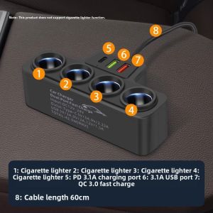 FLAME LIGHT | Universal High-Power Quick-Charging Car Charger 12V/24V 120W 3-Port Adapter