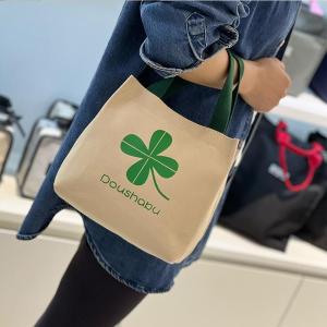 Lightweight Canvas Lunch Box Bag Fashionable Portable Bento Bag for Office Workers High Aesthetic Value  Style Japanese Design