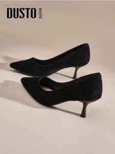 DUSTO | Black Velvet Stiletto Heel Women Shoes Fall New