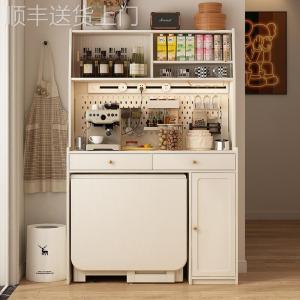 Hong Kong Direct Shipping Solid Wood Folding Dining Sideboard Table Integrated Wall-Mounted Embedded Small Apartment Home