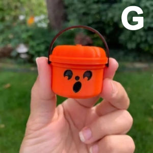 Pumpkin Lantern Bucket Mini Halloween Nostalgia Bucket Candy Jar Trick or Treat Basket Halloween Small Candy Bucket orang