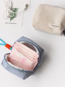 New Korean Style Large Capacity Portable Cosmetic Bag Womens Cartoon Lipstick Pouch Cute Sanitary Pads Sanitary Napkin Cosmetics Bag