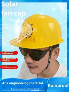 Solar Fan Cap Smart Summer Construction Site Work Sun Protection Sunshade Built-in Fan Helmet Safety Ventilation Cap Men