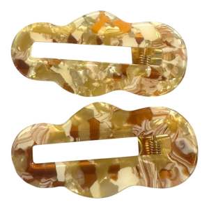 กิ๊บติดผมแพ็คคู่ ลายหินอ่อน 🍭🌈