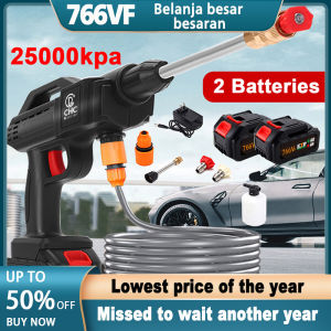 Alat Cuci Motor Semprot & Mesin Cuci Mobil Cordless: 766VF 95Bar 2Baterai