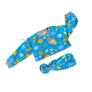 3 Pasang Setelan Piyama Baju Panjang Celana Panjang Anak/Bayi Printing Karakter Merk Tirex