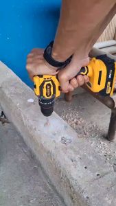 KEELAT KCD011 NEW Brushless Mesin bor 2baterai 10mm Cordless Drill Cordless Impact Drill Screwdriver Multifunction bor listrik Bor Beton Kayu BesiTembok