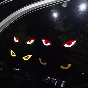 Solar Powered Car Neon Light Wireless Cool DEMON EYE Led Ambient Light Suction Cup USB Rechargeable Atmosphere Breathing Lamp