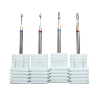 1Pcs Tungsten Steel Diamond Drill Bits Set 2.35mm Fine & Medium Grinding Heads Unscented for Acrylic & Gel Nails Ideal for M