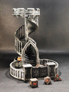 Retro Castle Dice Tower Game Colorful Size Board Game Role Playing Dragon And Underworld Dungeons And Mythos Base Tray