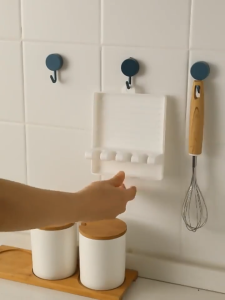 Silicone Kitchen Cooking Utensil Holder Spoon Pot Clips Stand Stove Organizer