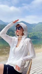 Áo khoác thỏ nữ chống nắng vải lạnh co giãn 3 chiều – Chống UV UPF 50+ vành rộng che tay che mặt